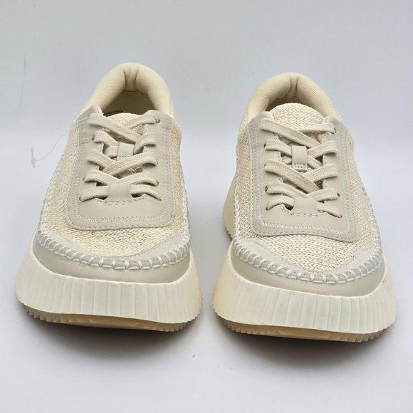 NWOT Dolce Vita Denae Dolan Lace-Up Platform Sneakers, Sandstone Knit, Women's 9 - Picture 3 of 16